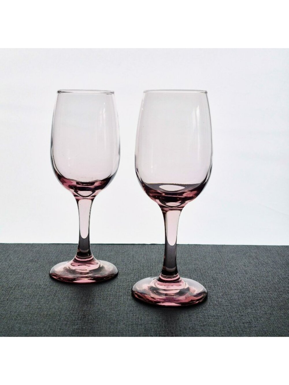 Vintage Libbey Glass Premier Plum Wine Glass, Set of 2, Pink Purple 8 fl. oz USA